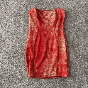 alligator skin print dress